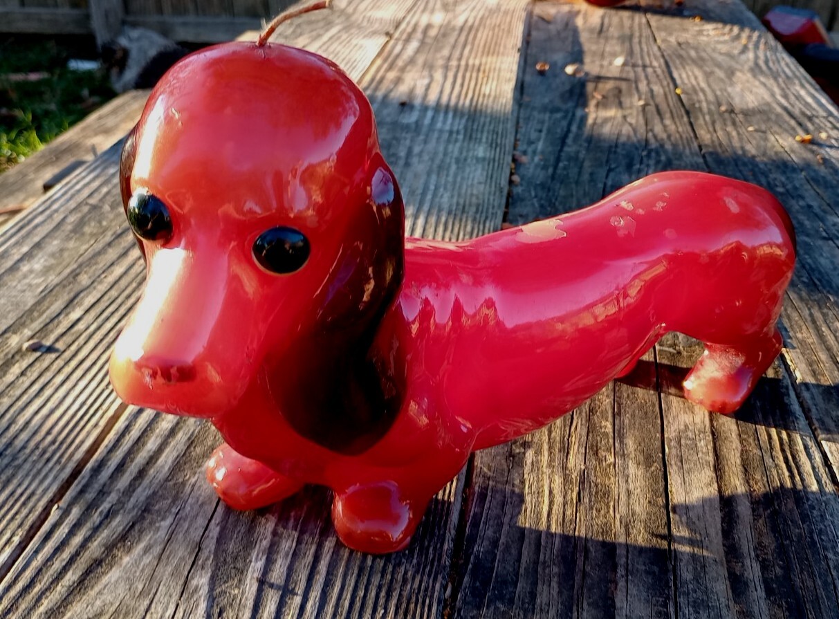 Vintage Weiner Dog Dachshund Candle Good Boy Or Girl eBay