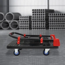 Platform Truck Cart Folding Dolly Cart Trolley Fence With Removable Cage 330lbs