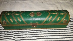 Made in India Trinket Box Hearts Brass Color Decorative 