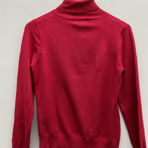 Chadwicks Women's Size Large Silk Blend Sweater Red Turtleneck Pullover - Picture 4 of 5
