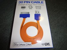 Cavo GEMS 30 PIN 3,3 piedi compatibile realizzato per iPhone iPad iPod arancione e grigio