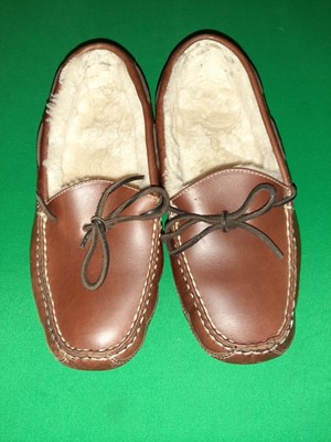 ll bean double lined leather slippers