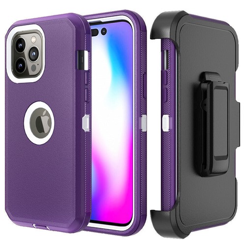 For iPhone 12 13 14 Pro Max 11 XR Case Shockproof Rugged Belt Clip Holster Cover - Picture 48 of 75