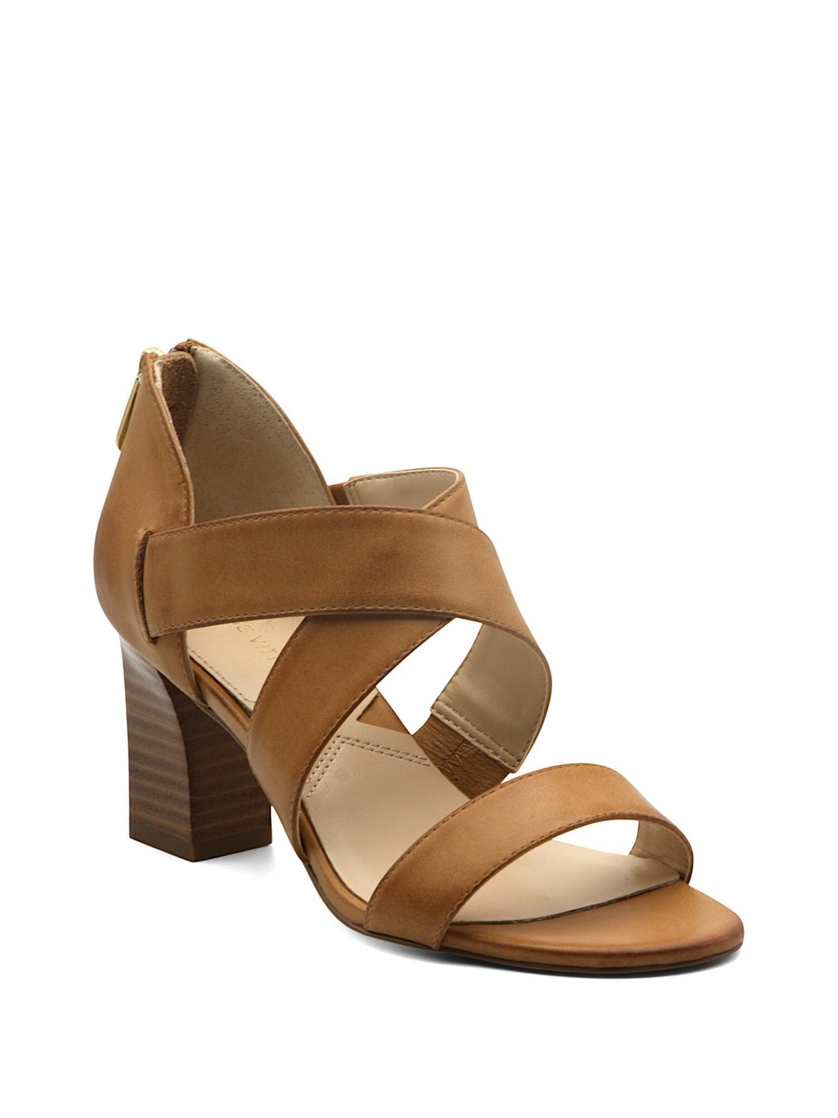 ADRIENNE VITTADINI Женские коричневые открытые кожаные сандалии Rowsey с перекрестными ремешками 95 4490₽