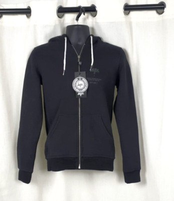 Just Hype schwarze Hoodie-Jacke mit Kapuze und durchgehendem Reißverschluss Größe XS CR052 CC 06