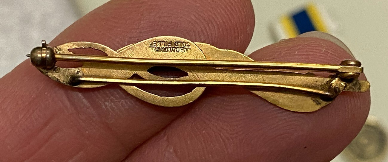 DAR Pin J.E. CADWELL Gold Filled REV WAR Thomas James & 2 Other DAR