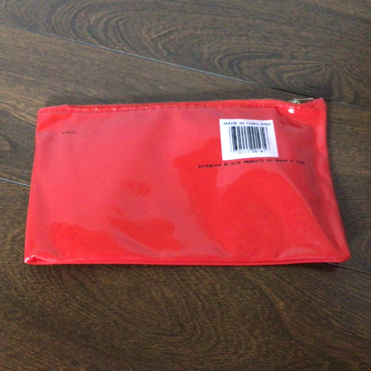 Vintage Mickey Mouse Painter Red Vinyl Zipper Pencil Case - Walt Disney - NEW