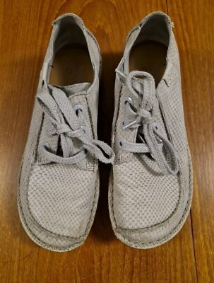 Clarks Funny Dream Ladies Leather Shoes Size Grey UK