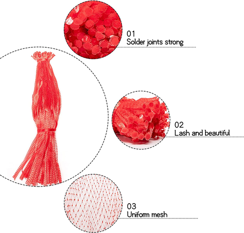 100Pcs Red Onion Reusable Mesh Bags, Reusable Produce Bags Nylon Mes - Picture 5 of 12