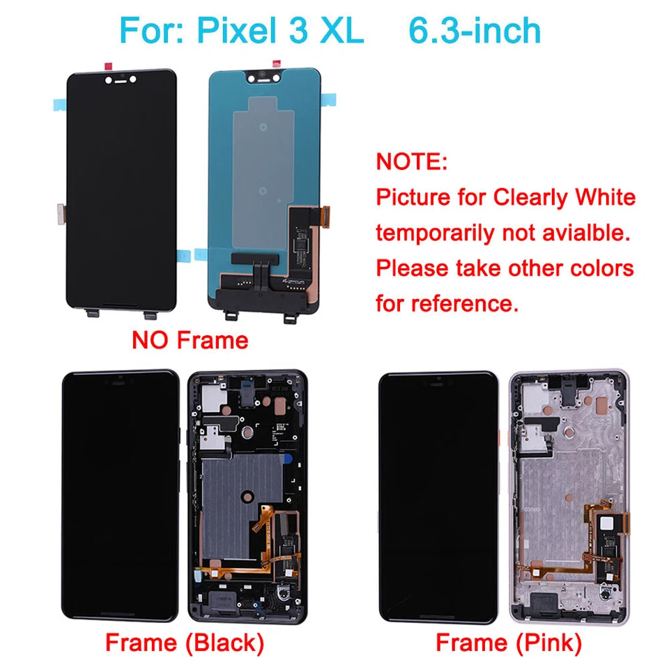 LCD Touch Screen Digitizer Replacement For Google Pixel 2 3 3A 4A 4 XL 5 6 Lot - Image 2 of 4