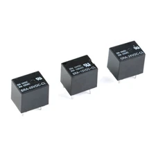 SRA-05V 12V 24VDC-CL T74 Mini PCB Power Relay SPDT 5 Pin PCB Mount Black