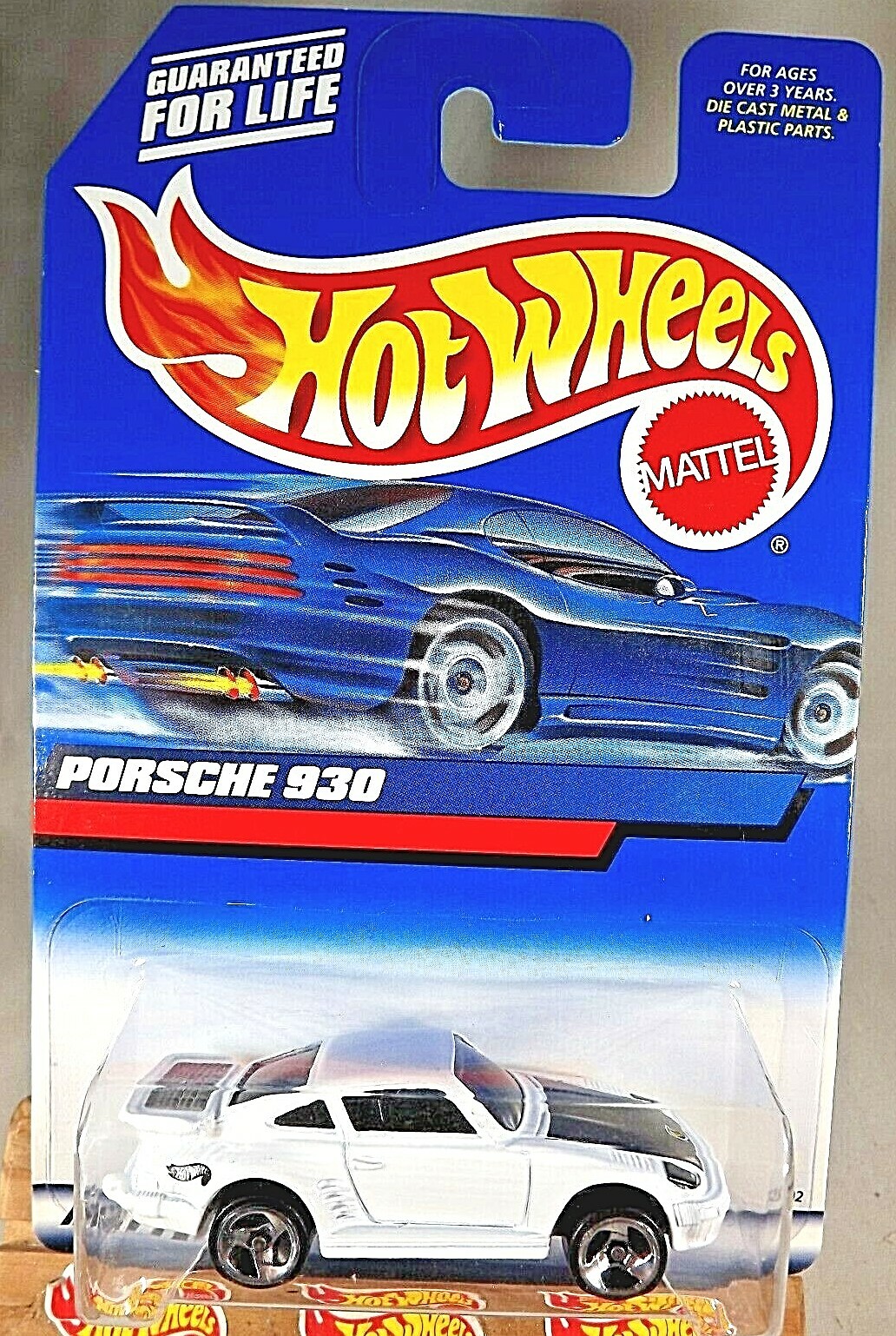 2000 Hot Wheels Mainline/Collector #125 PORSCHE 930 White w/Chrome 3 Spoke Wheel