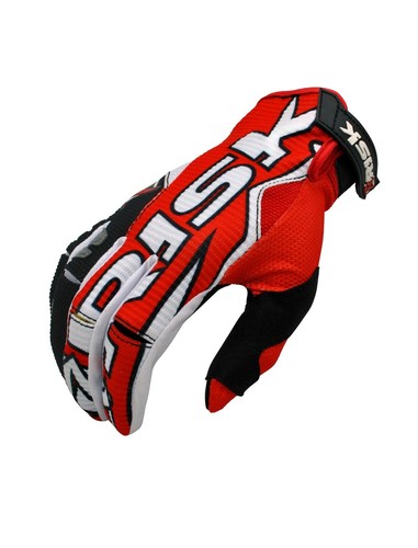 Guantes de carreras de motocross Risk Racing VENTilate V2 rojos/negros MX - grandes - Imagen 1 de 4