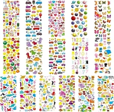 3D Stickers for Kids Toddlers, Puffy Stickers, 760 Different 16 Sheets Including