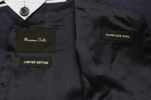 Massimo Dutti 2076 Blazer Homme À Un Bouton US 40 Doublé - Foto 8 di 15