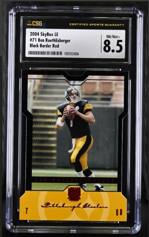 Ben Roethlisberger Skybox L.E. #71 Black Border Red