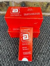 10,000 Acme Galv  T18 3/8" Round Crown Staples. USA. 2-Boxes