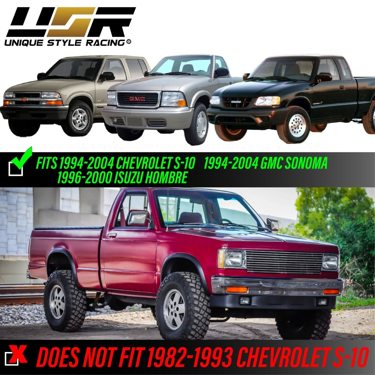 1994-2004 GMC Sonoma / Chevy S10 / Isuzu Hombre DEPO Rear 1994-2004 GMC Sonoma / Chevy S10 / Isuzu Hombre DEPO Rear