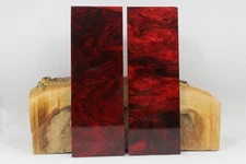 RED BLACK CUSTOM COMPOSITE KNIFE HANDLE MATERIAL BLANK SCALES (840)