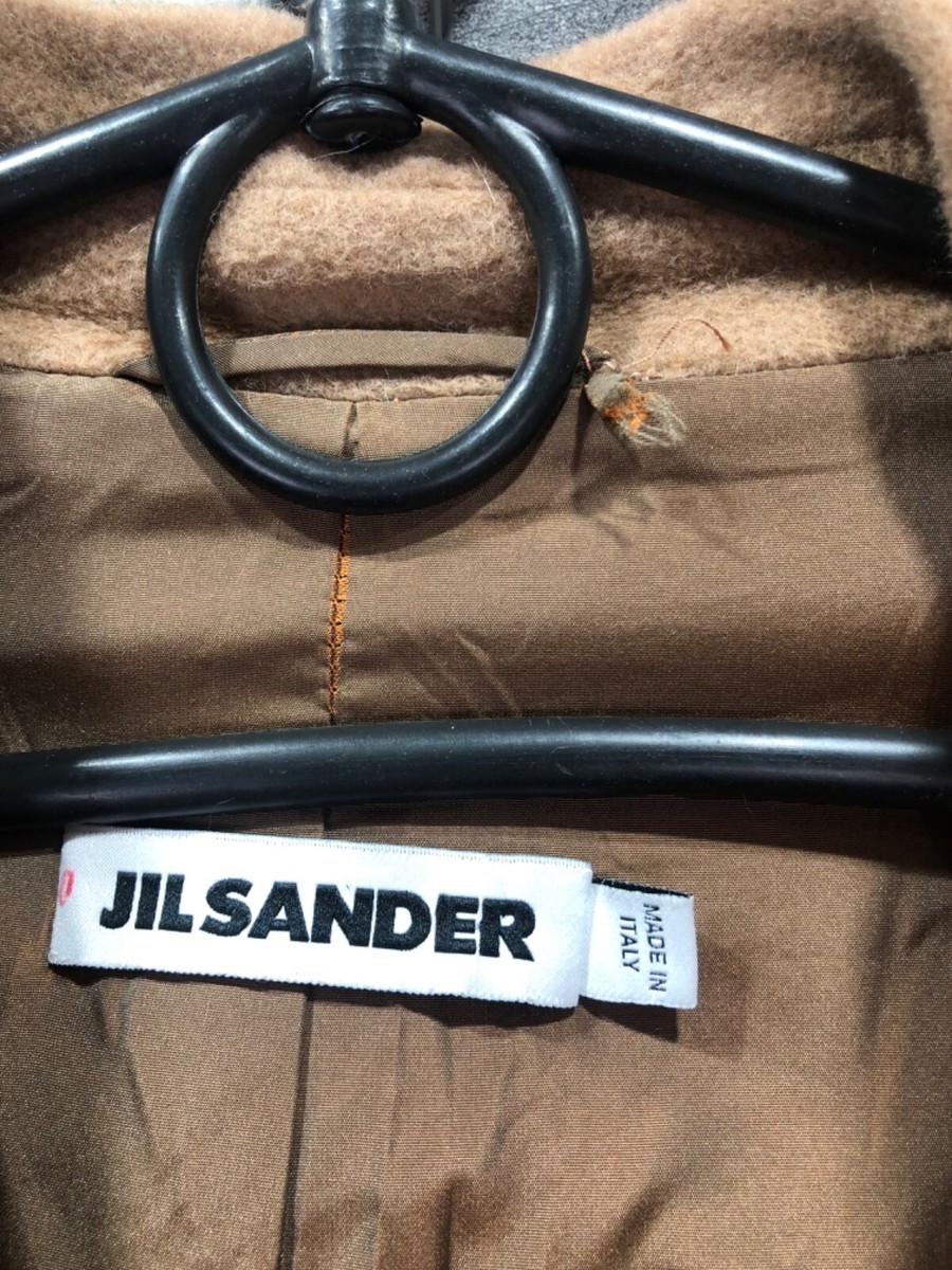 JIL SANDER Cashmere long coat brown Lana Wool Angora Size 42 | eBay