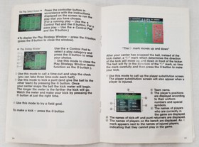 to complete Tecmo Super Bowl NES AUTHENTIC Instruction Manual Nintendo superbowl