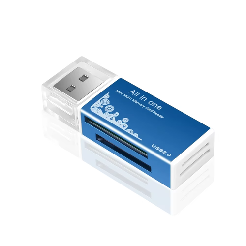 4-Port USB 2.0 Card Reader for SD, TF, MS, M2, MMC - Laptop & Desktop Accessory - Afbeelding 8 van 9