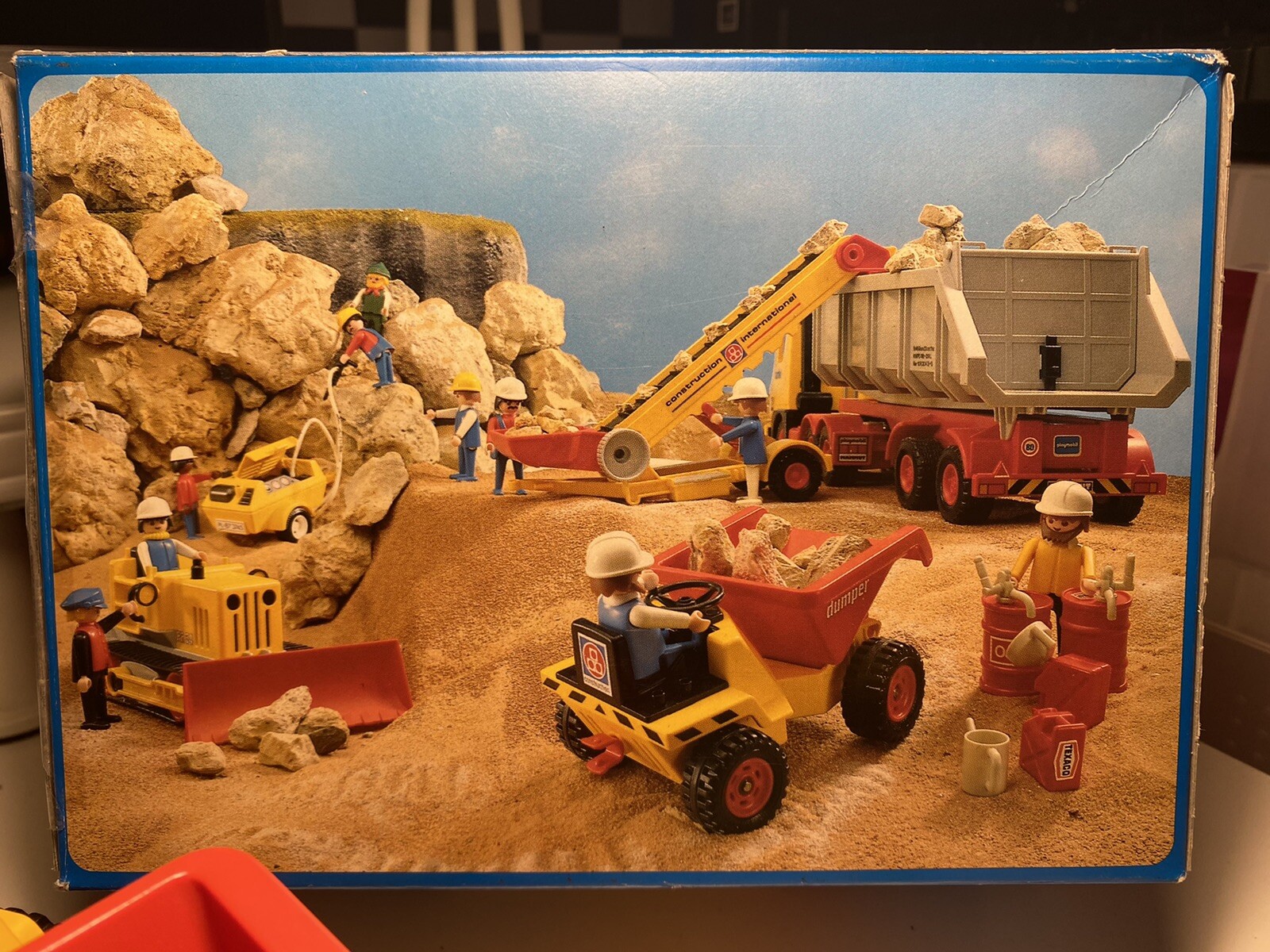 Vintage 1988 Geobra Playmobil 3756 Construction Yellow Dumper Truck