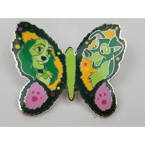 Epcot Flower & Garden Festival Topiary Butterfly Lady & the Tramp LE 500 Pin