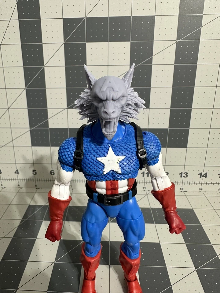 3D 打印 - 着色 1/12 美国队长“CAPWOLF”雕塑漫威传奇 Sca — 第 3/4 张图片