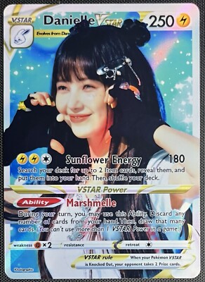 NewJeans Danielle VSTAR Custom Pokemon Card K-pop Poca Photocard