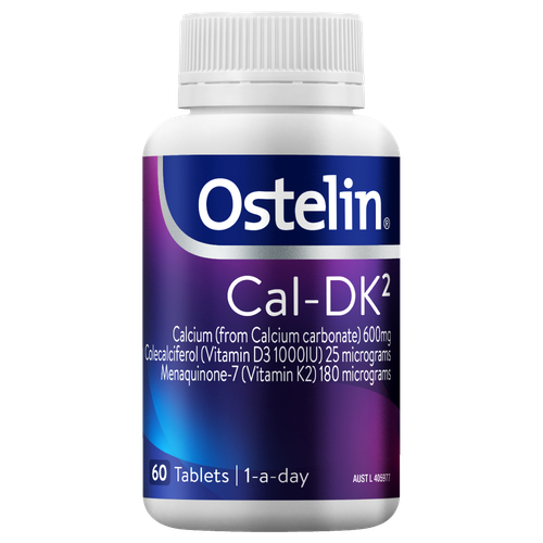 Ostelin Cal-DK2 60 Tablets Calcium Vitamin D3 + K2 Strong & Healthy Bones Halal
