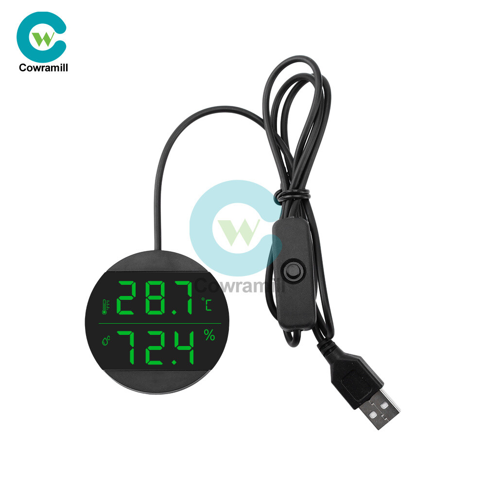 Aquarium Thermometer Digital Reptile Fish Tank Water Temperature Humidity Tester