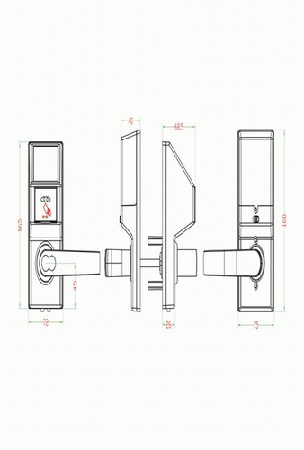 E307C Touchscreen Keypad and Card Lock by elocksolutions - Picture 5 of 5