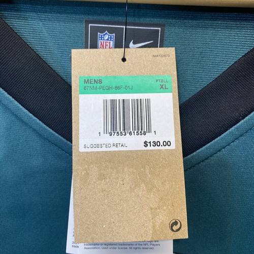 Maglia Nike D'Andre Swift Phildelphia Eagles NFL #0 Uomo XL Calcio Nuova con etichette - Foto 10 di 12