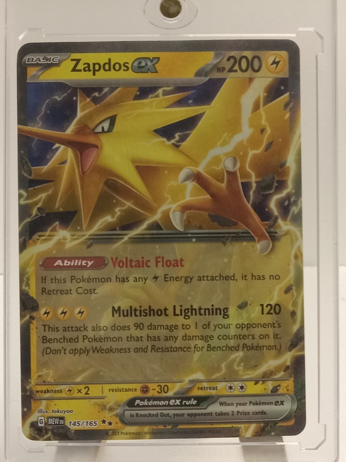 Zapdos ex Scarlet & Violet-151 145/165 Holo Double Rare