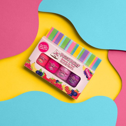 Piggy Paint Scented Nail Polish - Grouchy Grape Kid Friendly and Low Odor 7.4ml - Picture 6 of 6