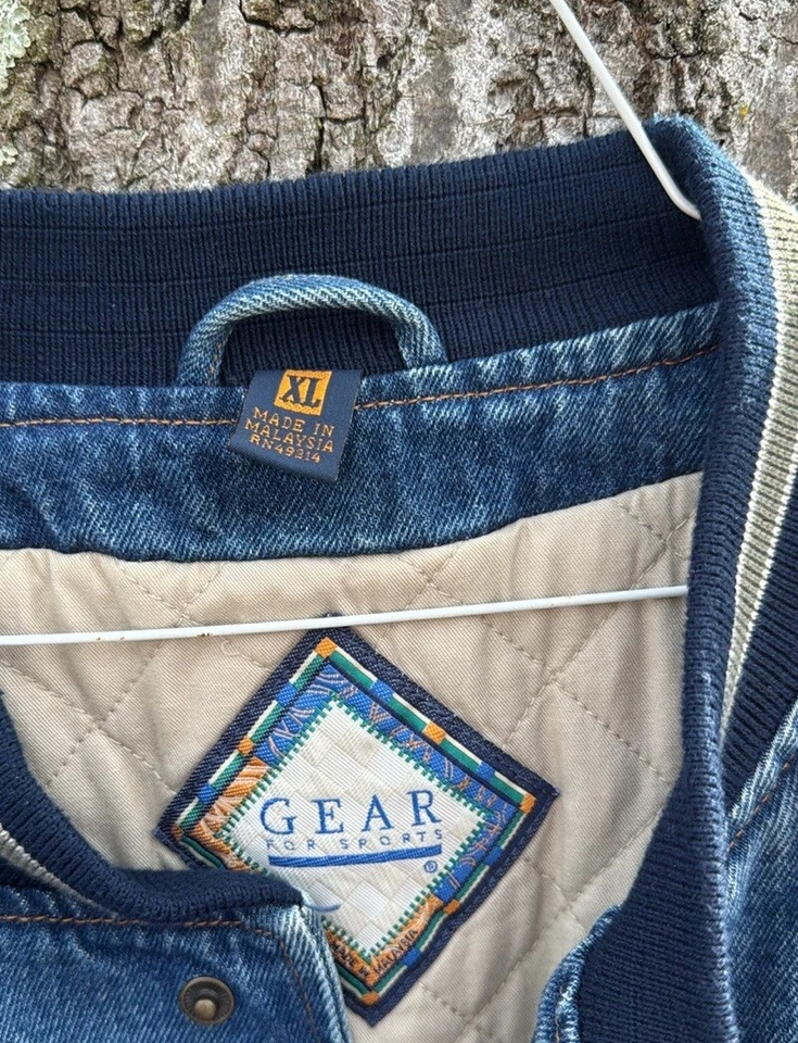 Chaqueta de bombardero de mezclilla de colección Chevy Trucks para hombre XL Dale Earnhardt años 90 carreras NASCAR Foto 3 de 4