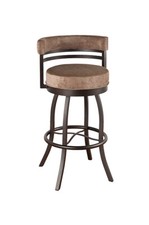 Tempo Furniture Americo Swivel Barstool Bar Stool w/ Back (Custom-Made in USA)