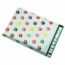 100 10x13 Puppy Paws Designer Poly Mailers Envelopes Boutique Custom Bags