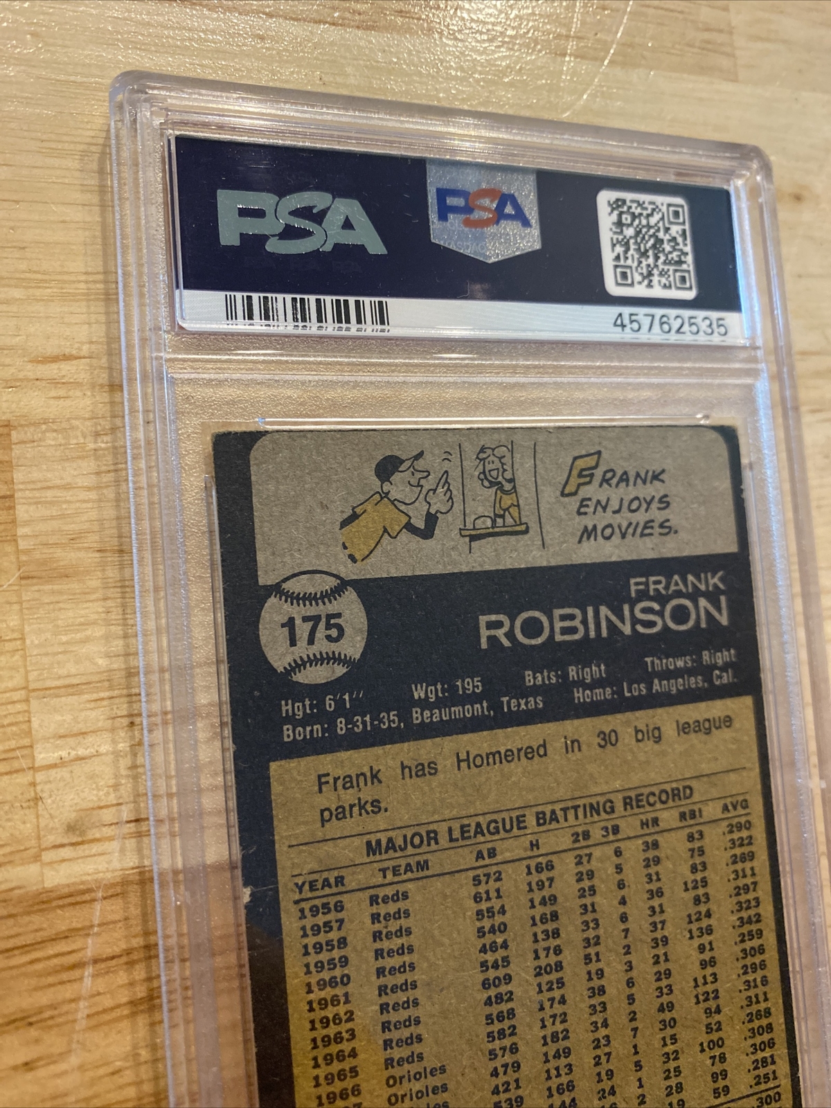 Frank Robinson PSA 2 (MC) 1973 Topps Baseball Card Vintage California Angels MLB view 11