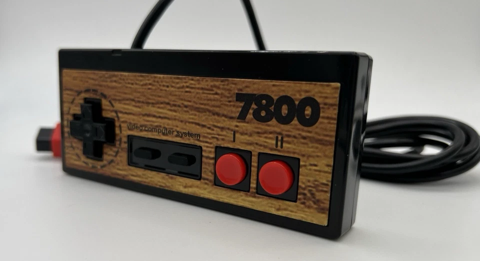 Controller for Atari 7800+ Control Pad Gamepad Joystick 2600 2600+ C64 CX78 Wood - Image 2 of 4