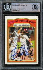 Fernando Tatis Jr. Autographed 2021 Topps Heritage Card Padres Beckett #15782370