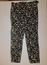 Size 2 Womens Slacks Pants Cropped Black / Wh...