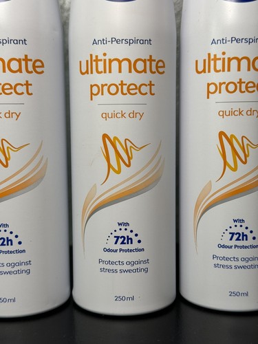 6 x 250ml Nivea Ultimate Protect Deodorant Antiperspirant Quick Dry 72h Prot - Picture 2 of 4