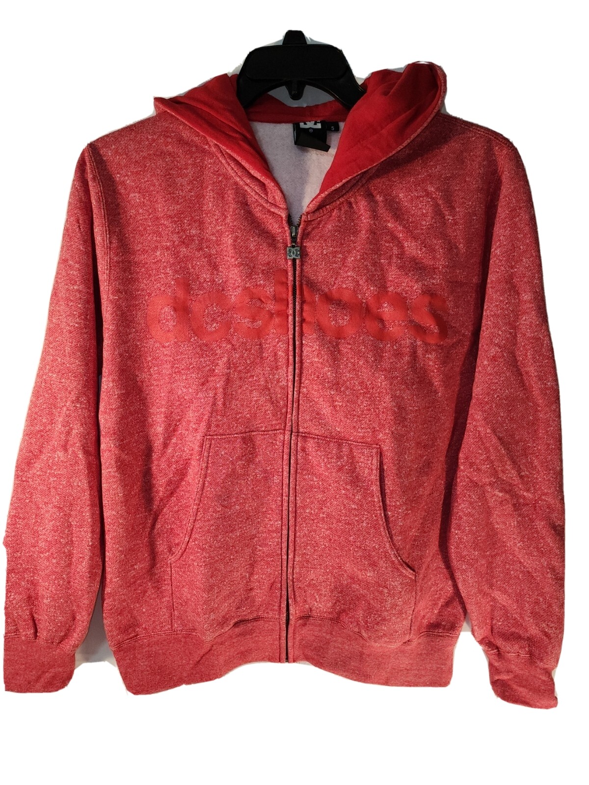 DC Shoes Full Zip Red Graphic Hoodie Sweatshirt Mens Size Small (A032