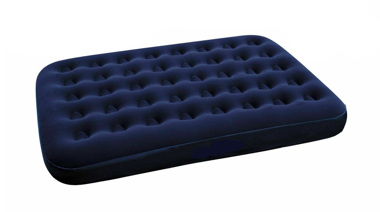 INFLATABLE SINGLE DOUBLE FLOCKED AIR BED CAMPING AIRBED MATTRESS PUMP