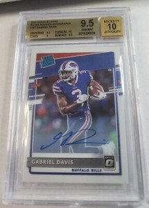 Gabriel Davis 2020 Donruss Optic Rated Rookies #187 BGS 9.5 Auto 10 (27/150 )