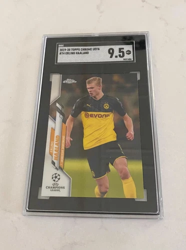 2019/20 Topps Chrome UEFA Erling Haaland SGC 9.5