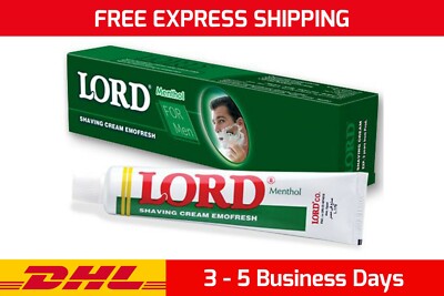 3 x 55g. Lord Emofresh Menthol Shaving Cream Cool Men Lather Shaving 1.94oz each