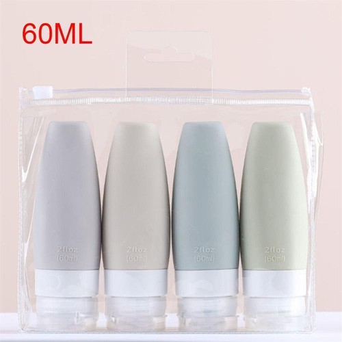 4PCS Silicone Empty Bottle Travel Shampoo Lotion Cosmetic Container Dispenser AU - Picture 10 of 15